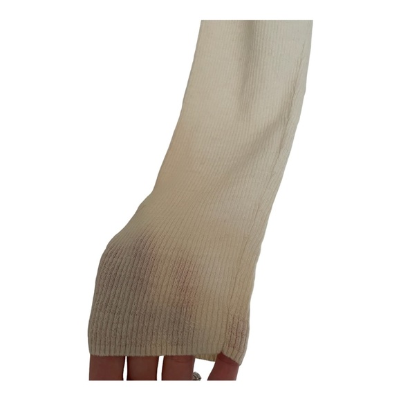 VGUC Vince Cream Sheer Ribbed Sweater size Small - Picture 2 of 6